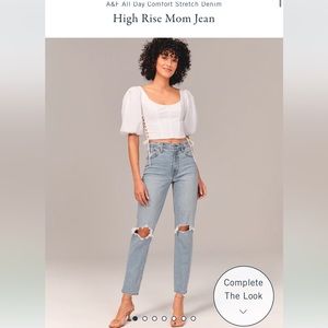 A&F High Rise Mom Jean